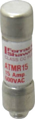 Ferraz Shawmut - 600 VAC/VDC, 15 Amp, Fast-Acting General Purpose Fuse - Clip Mount, 1-1/2" OAL, 100 at DC, 200 at AC kA Rating, 13/32" Diam - Americas Industrial Supply