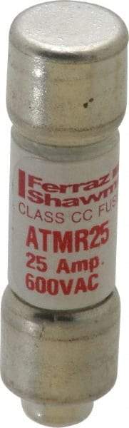 Ferraz Shawmut - 600 VAC/VDC, 25 Amp, Fast-Acting General Purpose Fuse - Clip Mount, 1-1/2" OAL, 100 at DC, 200 at AC kA Rating, 13/32" Diam - Americas Industrial Supply