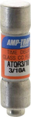 Ferraz Shawmut - 300 VDC, 600 VAC, 0.3 Amp, Time Delay General Purpose Fuse - Clip Mount, 1-1/2" OAL, 100 at DC, 200 at AC kA Rating, 13/32" Diam - Americas Industrial Supply