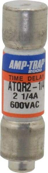 Ferraz Shawmut - 300 VDC, 600 VAC, 2.25 Amp, Time Delay General Purpose Fuse - Clip Mount, 1-1/2" OAL, 100 at DC, 200 at AC kA Rating, 13/32" Diam - Americas Industrial Supply