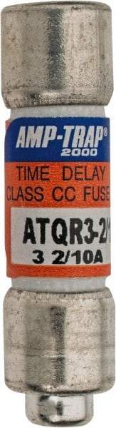 Ferraz Shawmut - 300 VDC, 600 VAC, 3.2 Amp, Time Delay General Purpose Fuse - Clip Mount, 1-1/2" OAL, 100 at DC, 200 at AC kA Rating, 13/32" Diam - Americas Industrial Supply