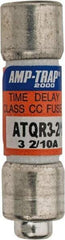 Ferraz Shawmut - 300 VDC, 600 VAC, 3.2 Amp, Time Delay General Purpose Fuse - Clip Mount, 1-1/2" OAL, 100 at DC, 200 at AC kA Rating, 13/32" Diam - Americas Industrial Supply