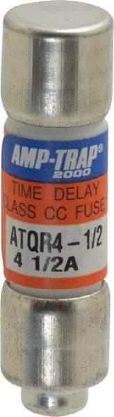 Ferraz Shawmut - 300 VDC, 600 VAC, 4.5 Amp, Time Delay General Purpose Fuse - Clip Mount, 1-1/2" OAL, 100 at DC, 200 at AC kA Rating, 13/32" Diam - Americas Industrial Supply