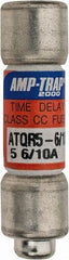 Ferraz Shawmut - 300 VDC, 600 VAC, 5.6 Amp, Time Delay General Purpose Fuse - Clip Mount, 1-1/2" OAL, 100 at DC, 200 at AC kA Rating, 13/32" Diam - Americas Industrial Supply