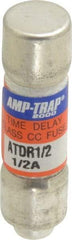 Ferraz Shawmut - 300 VDC, 600 VAC, 0.5 Amp, Time Delay General Purpose Fuse - Clip Mount, 1-1/2" OAL, 100 at DC, 200 at AC kA Rating, 13/32" Diam - Americas Industrial Supply