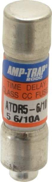 Ferraz Shawmut - 300 VDC, 600 VAC, 5.6 Amp, Time Delay General Purpose Fuse - Clip Mount, 1-1/2" OAL, 100 at DC, 200 at AC kA Rating, 13/32" Diam - Americas Industrial Supply