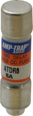 Ferraz Shawmut - 300 VDC, 600 VAC, 8 Amp, Time Delay General Purpose Fuse - Clip Mount, 1-1/2" OAL, 100 at DC, 200 at AC kA Rating, 13/32" Diam - Americas Industrial Supply