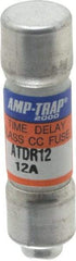 Ferraz Shawmut - 300 VDC, 600 VAC, 12 Amp, Time Delay General Purpose Fuse - Clip Mount, 1-1/2" OAL, 100 at DC, 200 at AC kA Rating, 13/32" Diam - Americas Industrial Supply