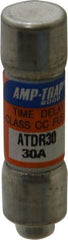 Ferraz Shawmut - 300 VDC, 600 VAC, 30 Amp, Time Delay General Purpose Fuse - Clip Mount, 1-1/2" OAL, 100 at DC, 200 at AC kA Rating, 13/32" Diam - Americas Industrial Supply