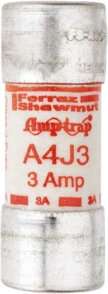 Ferraz Shawmut - 300 VDC, 600 VAC, 3 Amp, Fast-Acting General Purpose Fuse - Clip Mount, 2-1/4" OAL, 100 at DC, 200 at AC kA Rating, 13/16" Diam - Americas Industrial Supply