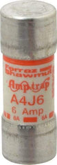 Ferraz Shawmut - 300 VDC, 600 VAC, 6 Amp, Fast-Acting General Purpose Fuse - Clip Mount, 2-1/4" OAL, 100 at DC, 200 at AC kA Rating, 13/16" Diam - Americas Industrial Supply