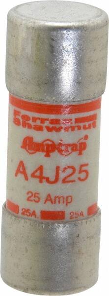 Ferraz Shawmut - 300 VDC, 600 VAC, 25 Amp, Fast-Acting General Purpose Fuse - Clip Mount, 2-1/4" OAL, 100 at DC, 200 at AC kA Rating, 13/16" Diam - Americas Industrial Supply