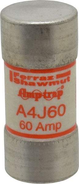 Ferraz Shawmut - 300 VDC, 600 VAC, 60 Amp, Fast-Acting General Purpose Fuse - Clip Mount, 2-3/8" OAL, 100 at DC, 200 at AC kA Rating, 1-1/16" Diam - Americas Industrial Supply