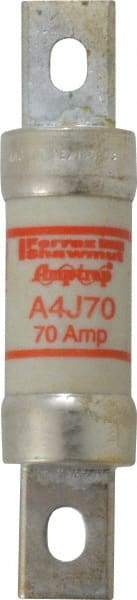 Ferraz Shawmut - 300 VDC, 600 VAC, 70 Amp, Fast-Acting General Purpose Fuse - Clip Mount, 4-5/8" OAL, 100 at DC, 200 at AC kA Rating, 1-1/8" Diam - Americas Industrial Supply