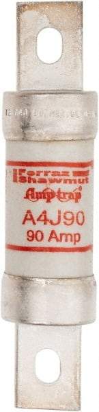 Ferraz Shawmut - 300 VDC, 600 VAC, 90 Amp, Fast-Acting General Purpose Fuse - Clip Mount, 4-5/8" OAL, 100 at DC, 200 at AC kA Rating, 1-1/8" Diam - Americas Industrial Supply