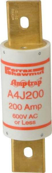 Ferraz Shawmut - 300 VDC, 600 VAC, 200 Amp, Fast-Acting General Purpose Fuse - Clip Mount, 5-3/4" OAL, 100 at DC, 200 at AC kA Rating, 1-5/8" Diam - Americas Industrial Supply