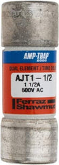 Ferraz Shawmut - 500 VDC, 600 VAC, 1.5 Amp, Time Delay General Purpose Fuse - Clip Mount, 2-1/4" OAL, 100 at DC, 200 at AC, 300 (Self-Certified) kA Rating, 13/16" Diam - Americas Industrial Supply