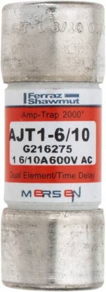 Ferraz Shawmut - 500 VDC, 600 VAC, 1.6 Amp, Time Delay General Purpose Fuse - Clip Mount, 2-1/4" OAL, 100 at DC, 200 at AC, 300 (Self-Certified) kA Rating, 13/16" Diam - Americas Industrial Supply