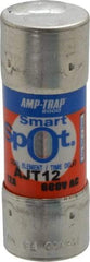 Ferraz Shawmut - 500 VDC, 600 VAC, 12 Amp, Time Delay General Purpose Fuse - Clip Mount, 2-1/4" OAL, 100 at DC, 200 at AC, 300 (Self-Certified) kA Rating, 13/16" Diam - Americas Industrial Supply