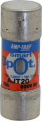 Ferraz Shawmut - 500 VDC, 600 VAC, 20 Amp, Time Delay General Purpose Fuse - Clip Mount, 2-1/4" OAL, 100 at DC, 200 at AC, 300 (Self-Certified) kA Rating, 13/16" Diam - Americas Industrial Supply