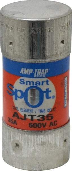 Ferraz Shawmut - 500 VDC, 600 VAC, 35 Amp, Time Delay General Purpose Fuse - Clip Mount, 2-3/8" OAL, 100 at DC, 200 at AC, 300 (Self-Certified) kA Rating, 1-1/16" Diam - Americas Industrial Supply