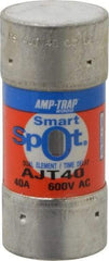 Ferraz Shawmut - 500 VDC, 600 VAC, 40 Amp, Time Delay General Purpose Fuse - Clip Mount, 2-3/8" OAL, 100 at DC, 200 at AC, 300 (Self-Certified) kA Rating, 1-1/16" Diam - Americas Industrial Supply