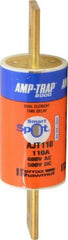 Ferraz Shawmut - 500 VDC, 600 VAC, 110 Amp, Time Delay General Purpose Fuse - Clip Mount, 5-3/4" OAL, 100 at DC, 200 at AC, 300 (Self-Certified) kA Rating, 1-5/8" Diam - Americas Industrial Supply