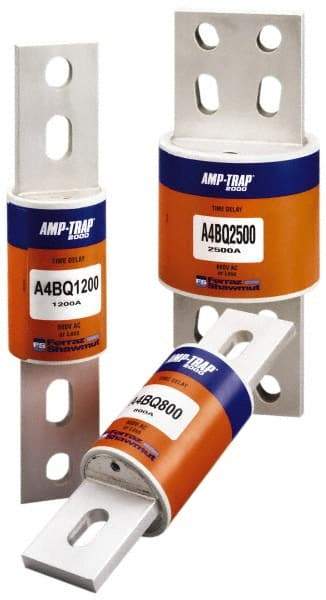 Ferraz Shawmut - 500 VDC, 600 VAC, 2000 Amp, Time Delay General Purpose Fuse - Bolt-on Mount, 10-3/4" OAL, 100 at DC, 200 at AC, 300 (Self-Certified) kA Rating, 3-1/2" Diam - Americas Industrial Supply