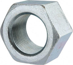 Value Collection - 1-1/2 - 12 UNF Steel Right Hand Hex Nut - 2-1/4" Across Flats, 1-9/32" High, Zinc Clear Finish - Americas Industrial Supply