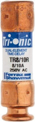 Ferraz Shawmut - 250 VAC/VDC, 0.8 Amp, Time Delay General Purpose Fuse - Clip Mount, 50.8mm OAL, 20 at DC, 200 at AC kA Rating, 9/16" Diam - Americas Industrial Supply