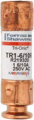 Ferraz Shawmut - 250 VAC/VDC, 1.6 Amp, Time Delay General Purpose Fuse - Clip Mount, 50.8mm OAL, 20 at DC, 200 at AC kA Rating, 9/16" Diam - Americas Industrial Supply