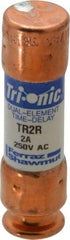 Ferraz Shawmut - 250 VAC/VDC, 2 Amp, Time Delay General Purpose Fuse - Clip Mount, 50.8mm OAL, 20 at DC, 200 at AC kA Rating, 9/16" Diam - Americas Industrial Supply