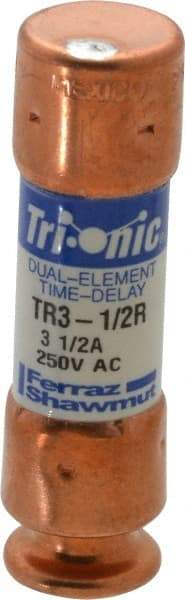 Ferraz Shawmut - 160 VDC, 250 VAC, 3.5 Amp, Time Delay General Purpose Fuse - Clip Mount, 50.8mm OAL, 20 at DC, 200 at AC kA Rating, 9/16" Diam - Americas Industrial Supply