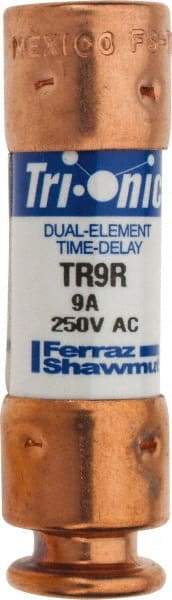 Ferraz Shawmut - 160 VDC, 250 VAC, 9 Amp, Time Delay General Purpose Fuse - Clip Mount, 50.8mm OAL, 20 at DC, 200 at AC kA Rating, 9/16" Diam - Americas Industrial Supply