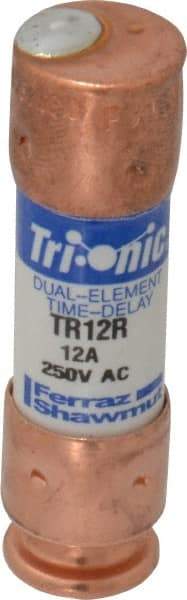 Ferraz Shawmut - 160 VDC, 250 VAC, 12 Amp, Time Delay General Purpose Fuse - Clip Mount, 50.8mm OAL, 20 at DC, 200 at AC kA Rating, 9/16" Diam - Americas Industrial Supply