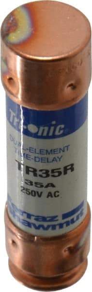 Ferraz Shawmut - 250 VAC/VDC, 35 Amp, Time Delay General Purpose Fuse - Clip Mount, 76.2mm OAL, 20 at DC, 200 at AC kA Rating, 13/16" Diam - Americas Industrial Supply