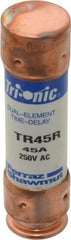 Ferraz Shawmut - 250 VAC/VDC, 45 Amp, Time Delay General Purpose Fuse - Clip Mount, 76.2mm OAL, 20 at DC, 200 at AC kA Rating, 13/16" Diam - Americas Industrial Supply