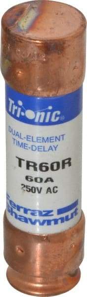 Ferraz Shawmut - 250 VAC/VDC, 60 Amp, Time Delay General Purpose Fuse - Clip Mount, 76.2mm OAL, 20 at DC, 200 at AC kA Rating, 13/16" Diam - Americas Industrial Supply