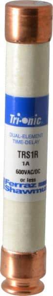 Ferraz Shawmut - 600 VAC/VDC, 1 Amp, Time Delay General Purpose Fuse - Clip Mount, 127mm OAL, 20 at DC, 200 at AC kA Rating, 13/16" Diam - Americas Industrial Supply