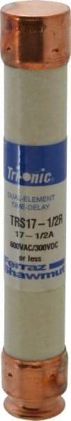 Ferraz Shawmut - 300 VDC, 600 VAC, 17.5 Amp, Time Delay General Purpose Fuse - Clip Mount, 127mm OAL, 20 at DC, 200 at AC kA Rating, 13/16" Diam - Americas Industrial Supply