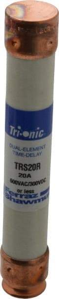 Ferraz Shawmut - 300 VDC, 600 VAC, 20 Amp, Time Delay General Purpose Fuse - Clip Mount, 127mm OAL, 20 at DC, 200 at AC kA Rating, 13/16" Diam - Americas Industrial Supply