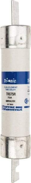 Ferraz Shawmut - 600 VAC/VDC, 75 Amp, Time Delay General Purpose Fuse - Clip Mount, 7-7/8" OAL, 100 at DC, 200 at AC kA Rating, 1-5/16" Diam - Americas Industrial Supply