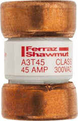 Ferraz Shawmut - 160 VDC, 300 VAC, 45 Amp, Fast-Acting General Purpose Fuse - Clip Mount, 7/8" OAL, 200 at AC, 50 at DC kA Rating, 9/16" Diam - Americas Industrial Supply