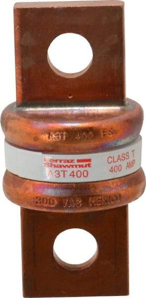 Ferraz Shawmut - 160 VDC, 300 VAC, 400 Amp, Fast-Acting General Purpose Fuse - Bolt-on Mount, 2-3/4" OAL, 200 at AC, 50 at DC kA Rating, 1-21/64" Diam - Americas Industrial Supply