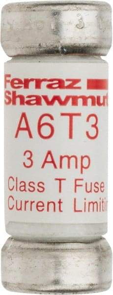 Ferraz Shawmut - 300 VDC, 600 VAC, 3 Amp, Fast-Acting General Purpose Fuse - Clip Mount, 1-1/2" OAL, 100 at DC, 200 at AC kA Rating, 9/16" Diam - Americas Industrial Supply