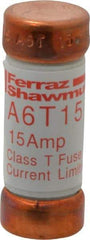 Ferraz Shawmut - 300 VDC, 600 VAC, 15 Amp, Fast-Acting General Purpose Fuse - Clip Mount, 1-1/2" OAL, 100 at DC, 200 at AC kA Rating, 9/16" Diam - Americas Industrial Supply