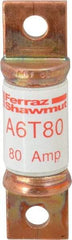 Ferraz Shawmut - 300 VDC & 600 VAC, 80 Amp, Fast-Acting General Purpose Fuse - Bolt-on Mount, 75mm OAL, 100 at DC, 200 at AC kA Rating, 13/16" Diam - Americas Industrial Supply