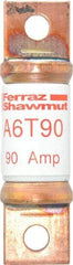 Ferraz Shawmut - 300 VDC & 600 VAC, 90 Amp, Fast-Acting General Purpose Fuse - Bolt-on Mount, 75mm OAL, 100 at DC, 200 at AC kA Rating, 13/16" Diam - Americas Industrial Supply