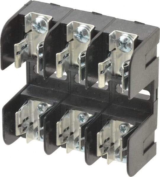 Ferraz Shawmut - 3 Pole, 250 VAC/VDC, 30 Amp, Screw Mount Fuse Block - 3 Inch Long x 3 Inch Wide x 1.38 Inch High Block - Americas Industrial Supply