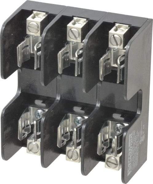 Ferraz Shawmut - 3 Pole, 250 VAC/VDC, 60 Amp, Screw Mount Fuse Block - 3 Inch Long x 3 Inch Wide x 1.38 Inch High Block - Americas Industrial Supply